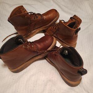 Two Pairs Of Georgia Boots Wedge Sole For $100. High Top Size 12, Lower Top 11.5